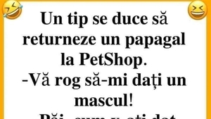 BANCUL ZILEI | Un tip se duce să returneze un papagal la PetShop