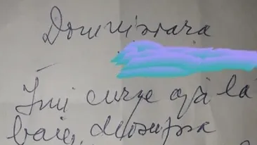 Ce mesaj i-a scris un bărbat din Bacău, vecinei sale, pe o foaie. Tânăra a găsit-o lipită de ușa apartamentului: „A ținut să mă acuze”