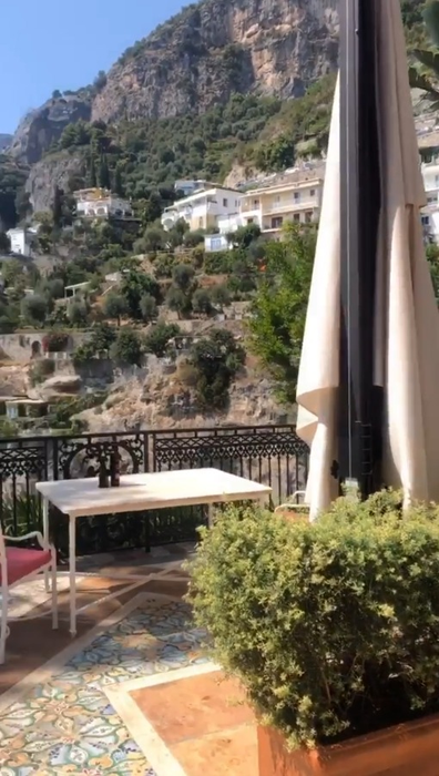Terasa Villei Treville din Positano este superbă