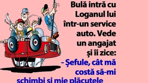 BANC | Bulă intră cu Loganul în service: "Șefule, cât mă costă să-mi schimbi plăcuțele de frână?"