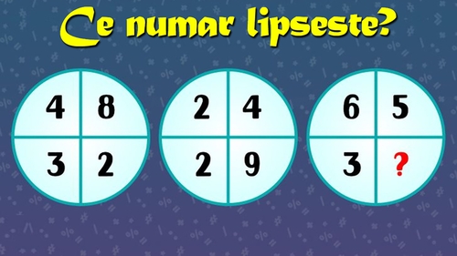 Test de inteligență pentru matematicieni | Ce număr lipsește?