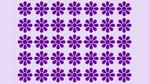 Test de logică | Doar una dintre aceste 35 de flori este diferită de celelalte. Identificați-o!