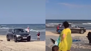 Ce amendă a primit un bucureștean după ce a intrat cu mașina pe plaja Vadu