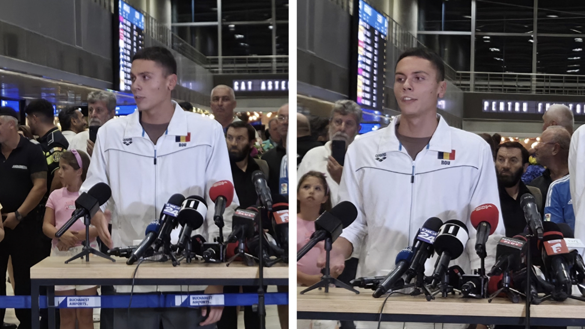 David Popovici s-a întors în România! Primele declarații după ce a câștigat două medalii de aur: ”Simți tensiunea din aer”