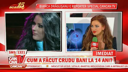 Cruduţa a dat din casă când a fost intervievată de Bianca Drăguşanu: La 14 ani, am vândut flori în piaţă