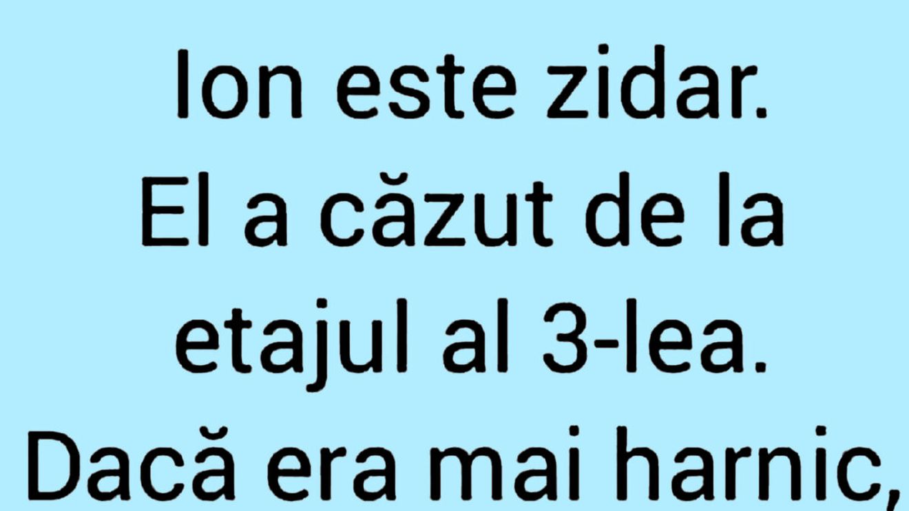 BANCUL ZILEI | Ion este zidar