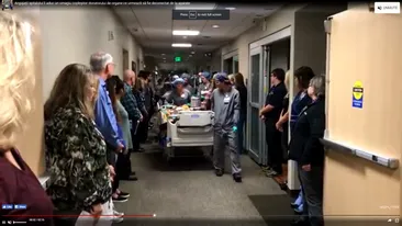 Omagiu copleșitor adus de angajații spitalului unui donator de organe care urmează să fie deconectat de la aparate
