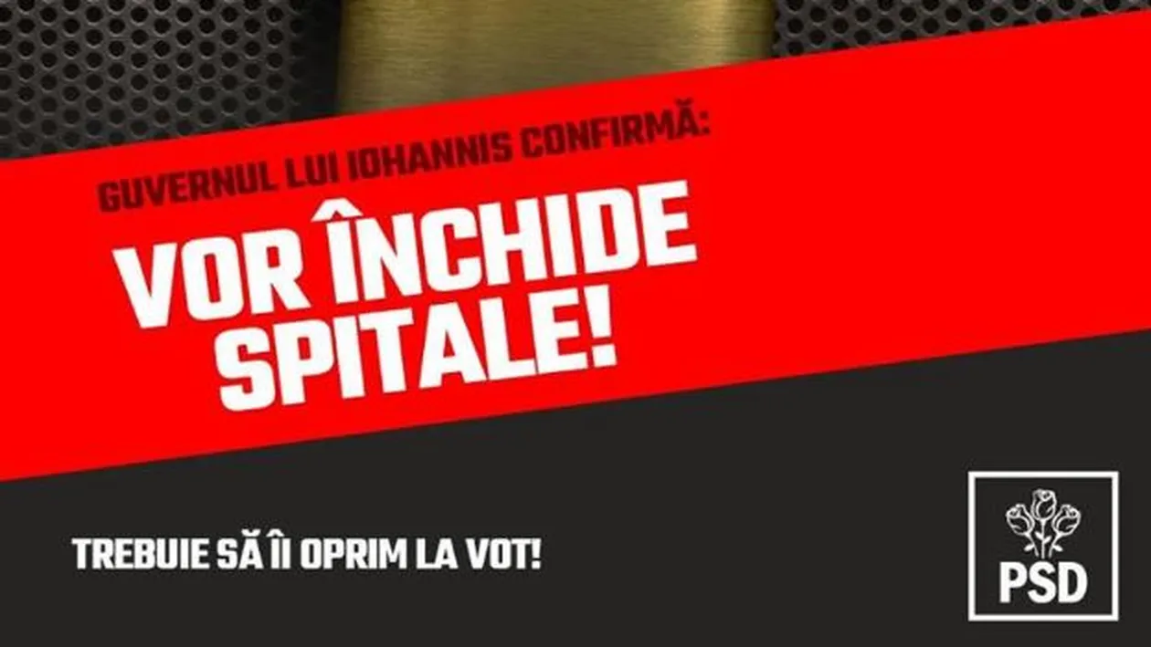 PSD, atac devastator: ”PNL recunoaște că urmează închideri și comasări de spitale! Trebuie să îi oprim la vot!”