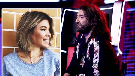 Cum a fost fotografiată aseară Gina Pistol în platoul Vocea României! I-a purtat noroc lui Smiley
