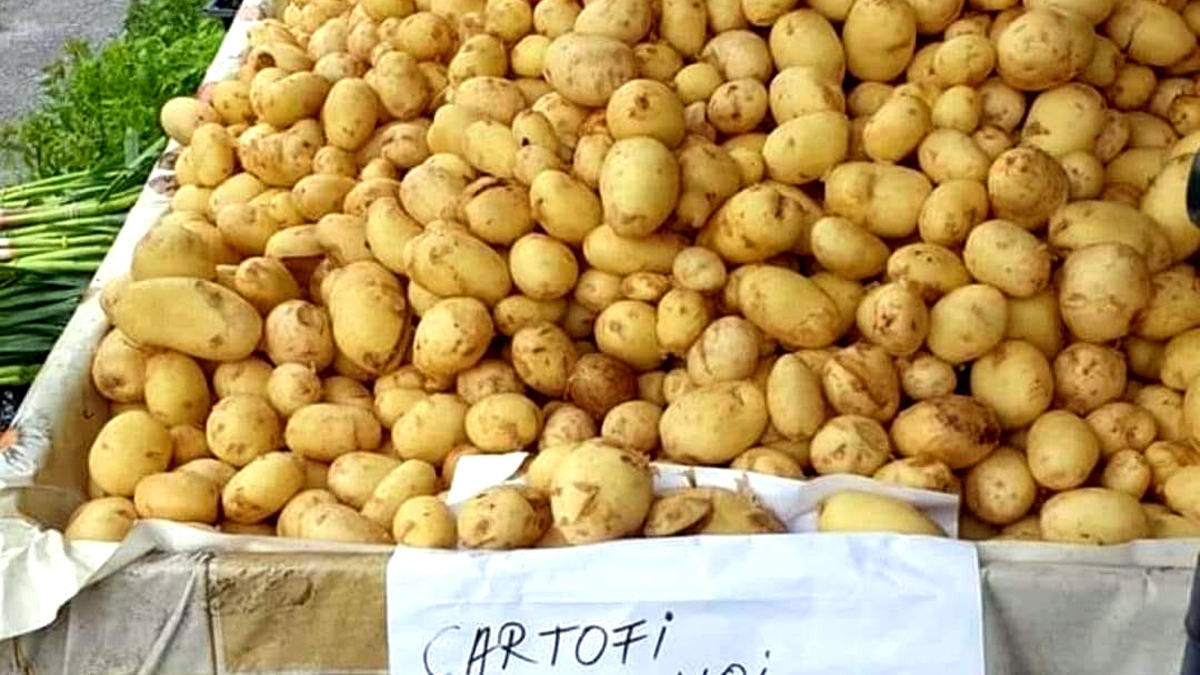 Ireal câți lei costă un singur kilogram de cartofi românești noi în "piața bogătașilor" din Dorobanți