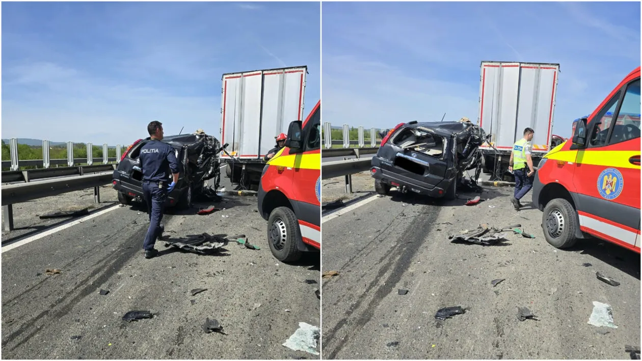 Accident grav pe autostrada A1! A fost solicitată intervenția elicopterului SMURD, iar traficul este blocat