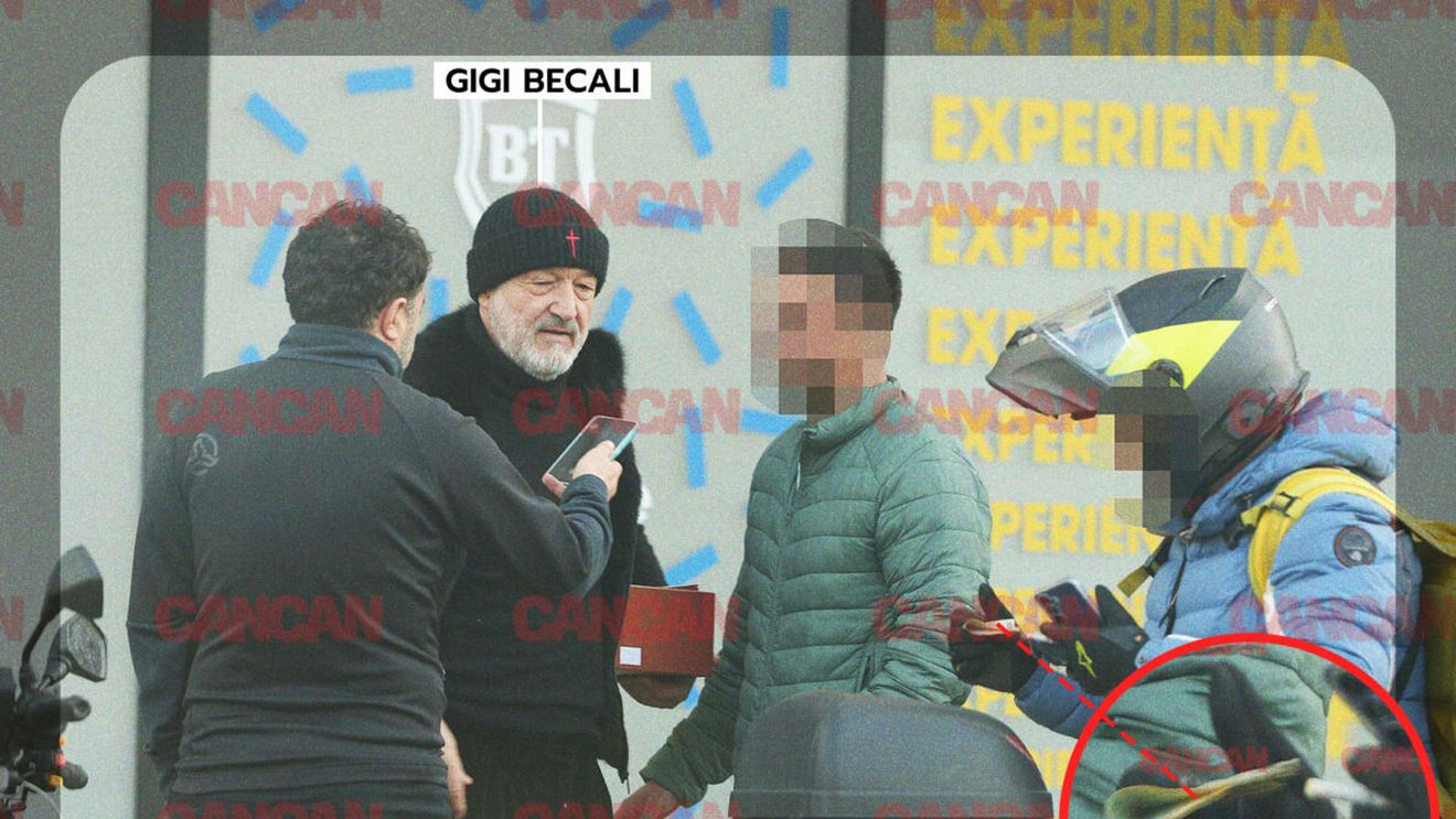 Numai unul e Gigi Becali! A cinstit un livrator, în mijlocul străzii