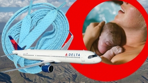 Moment unic la bord: o femeie a născut în avion iar cordonul ombilical al bebelușului a fost legat cu un șiret