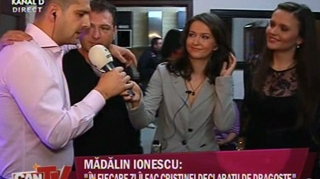 VIDEO Madalin Ionescu i-a facut o declaratie de dragoste sotiei sale: "Cristina m-a facut sa ma simt barbat. Este unica mea iubire"