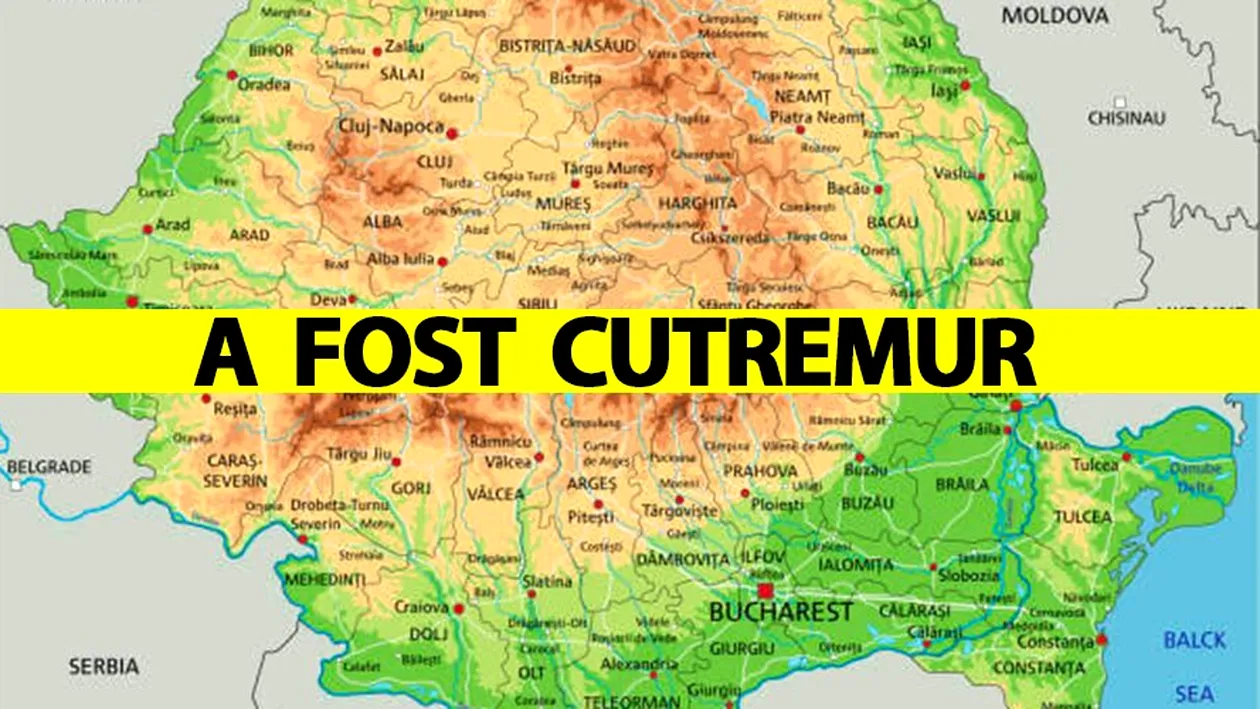 Cutremur rarisim azi-noapte, în România, la ora 03:57. Lista orașelor afectate