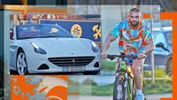 Imagini fabuloase cu Dorian Popa! Ai permis, mergi cu Ferrari, nu ai, o dai pe ... bicicletă!