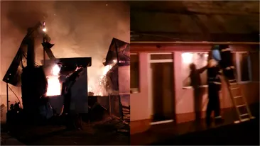 Necaz pentru o familie din Dâmbovița. Casa lor a ars în totalitate, noaptea trecută. O persoană a ajuns la spital