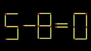 Test de inteligență | Mutați un singur chibrit pentru a corecta 5 - 8 = 0