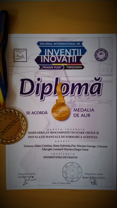 Metoda de obținere a grefei de os artificiale a fost și ea premiată cu aur