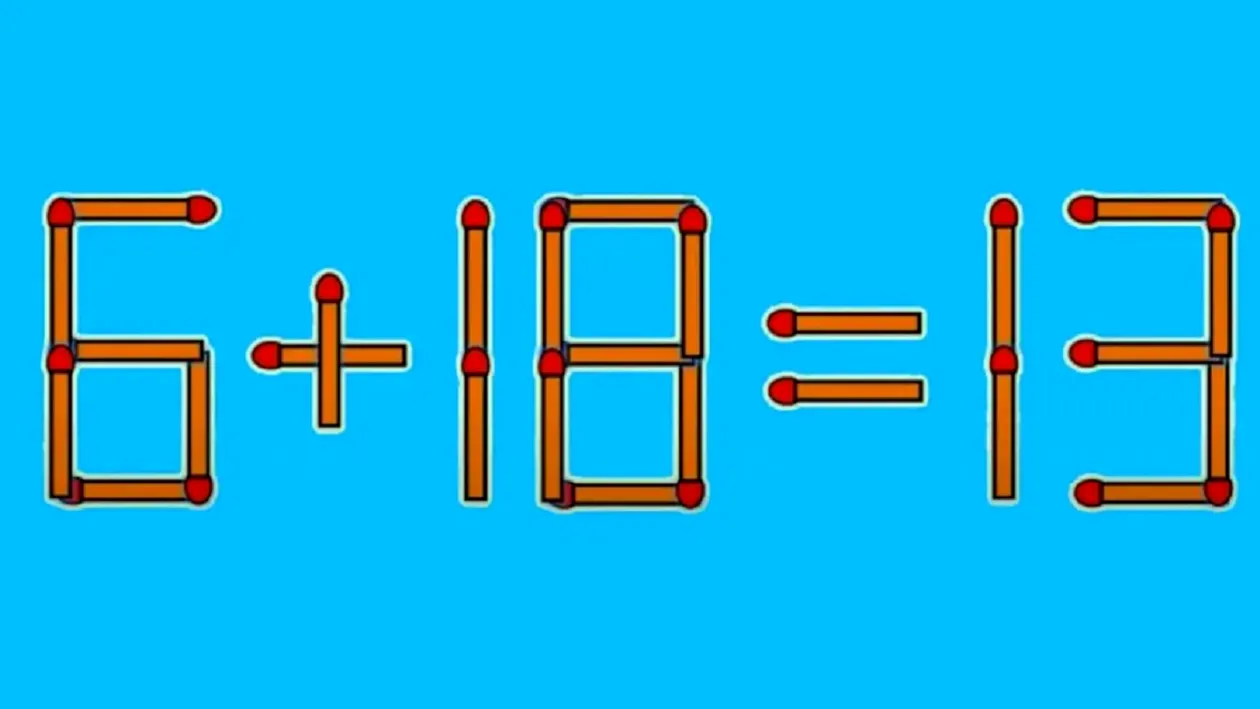 Testul IQ pentru copii isteți pe care unii părinți nu-l pot face! Corectează ecuația, mutând un singur băț de chibrit