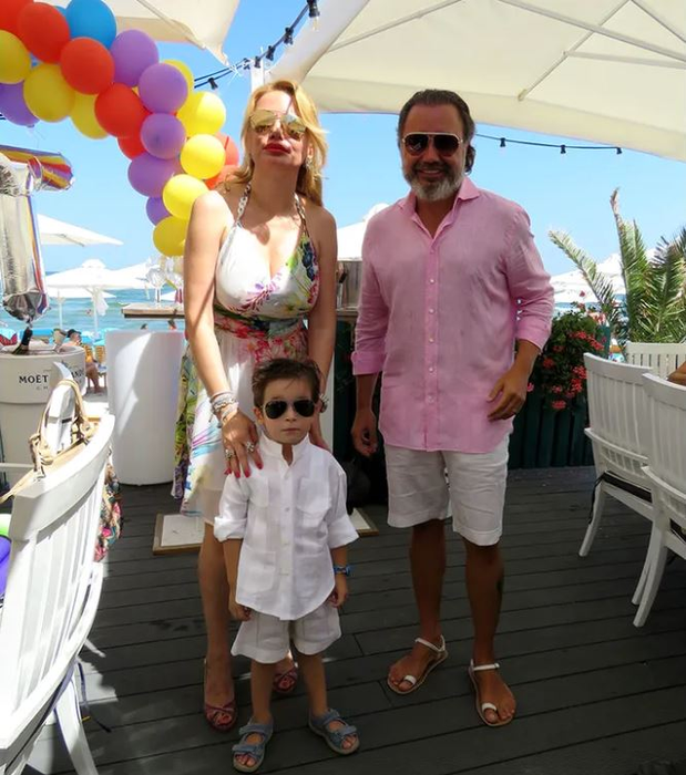 Cristian Rizea, alături de soția care, ulterior, s-a stabilit în America