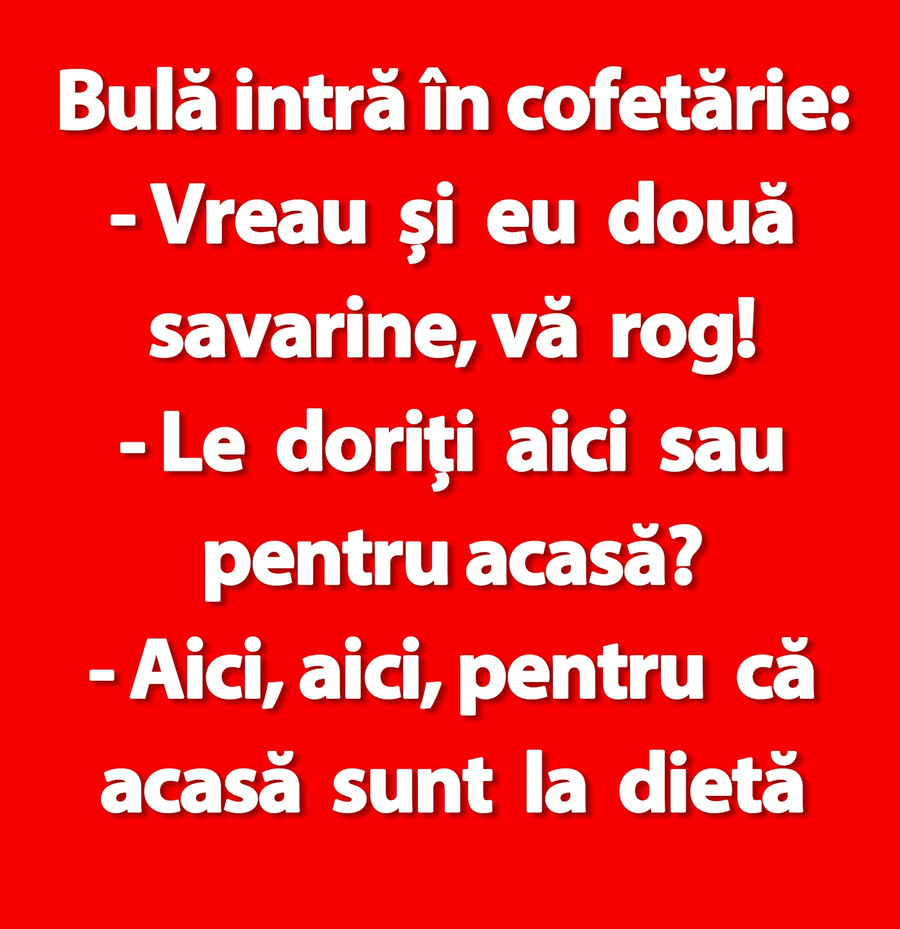BANC | Bulă, cofetăria și cele două savarine