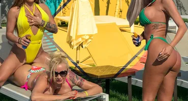 Brigada “silicoane” a făcut senzație la piscină!