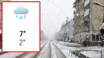 Orașele din România în care ninge începând de mâine, potrivit meteorologilor Accuweather