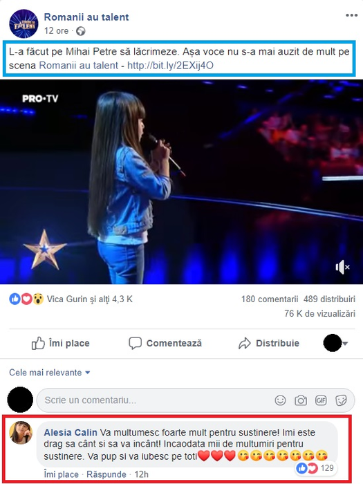 Scandal la Românii au talent, după ce Alesia Călin a urcat pe scenă. Ce nu s-a văzut la Pro TV