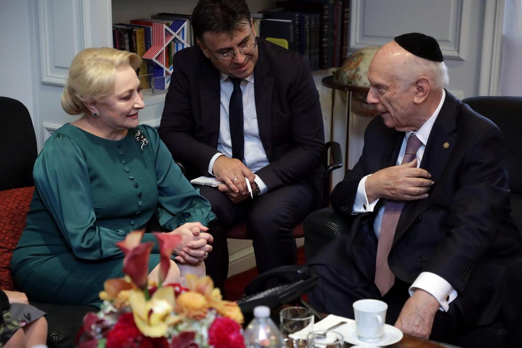 Viorica Dăncilă, întrevedere cu Arthur Schneier, Rabinul Șef al oraşului New-York