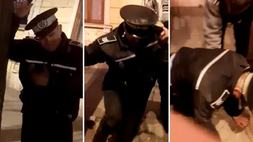 Ei ne protejează! Polițist din Galați, filmat beat mangă, încercând să dea o amendă