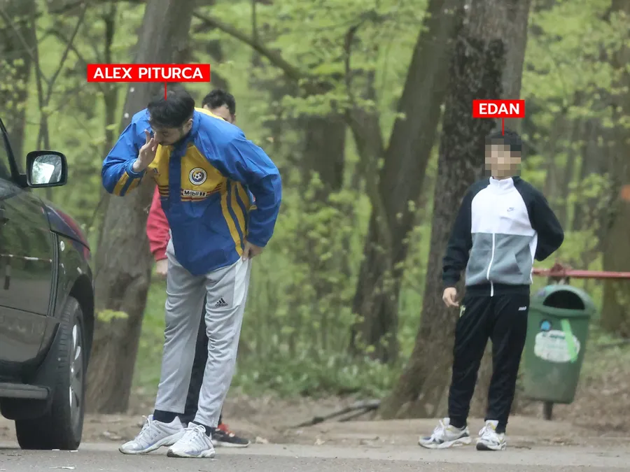 Piți Jr. își suflă nasul înainte să înceapă alergarea (SURSA FOTO: CANCAN.RO)