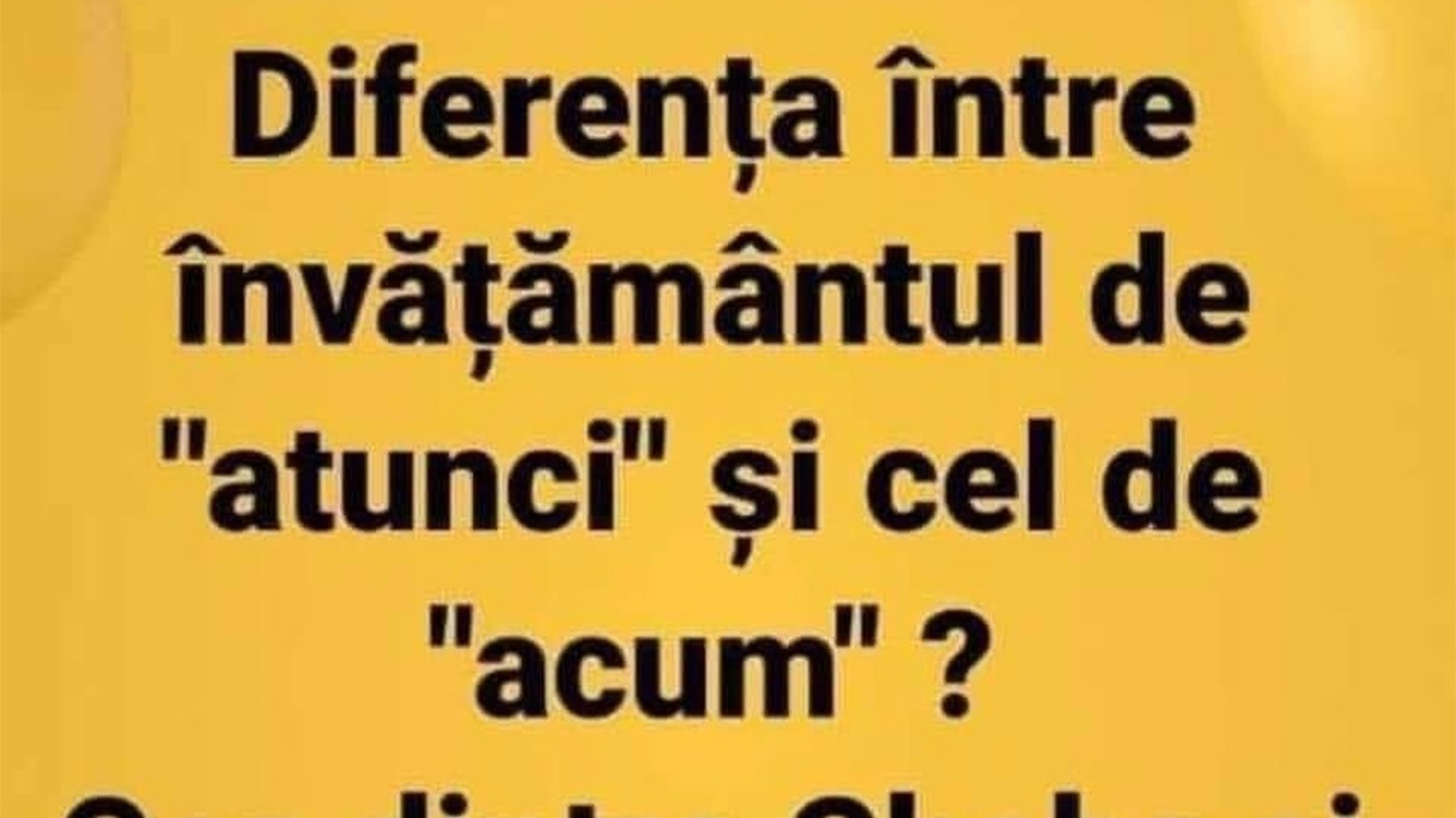 BANC | Diferența dintre învățământul de atunci și cel de acum