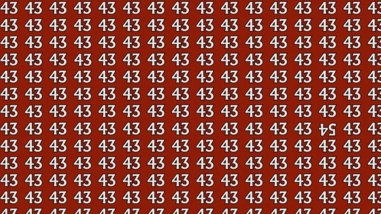 Test IQ | Găsiți numărul 54 ascuns printre 43. Geniile îl descoperă în doar 20 de secunde