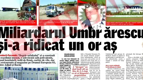 Miliardarul Umbrarescu, adus de urgenta la Bucuresti cu elicopterul sau