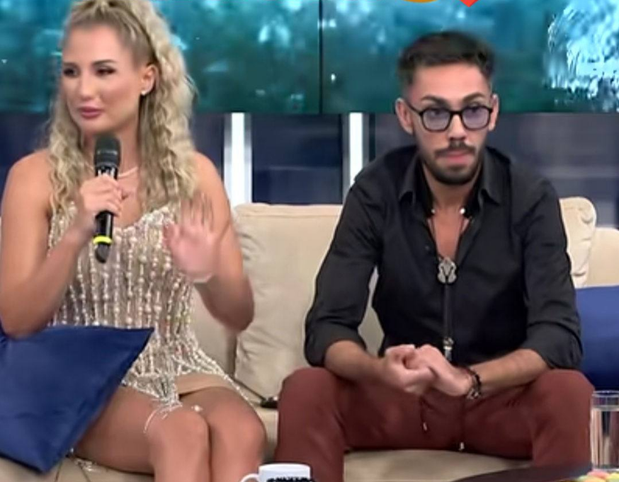 Armin Nicoară a comis-o în direct, la TV! S-a aplecat deasupra nașei, apoi a pupat-o. Cum a reacționat Claudia Puican