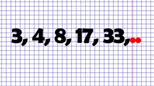 Test de inteligență pentru genii | Ce număr urmează în seria 3,4,8,17,33?