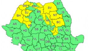 ANM a actualizat prognoza meteo pentru weekend. Cod galben și potrocaliu de ninsori și viscol în România