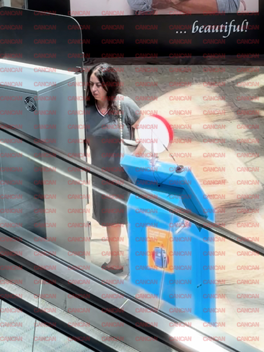 Oana Roman plătește parcarea la automat