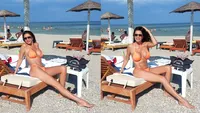 Regina R&B-ului, surprinsă pe plaja din Mamaia! Artista le dă clasă puștoaicelor