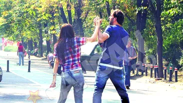 Lupte grele cu Raluca Ogica si Adrian Ropotan! Bataie in plina strada!