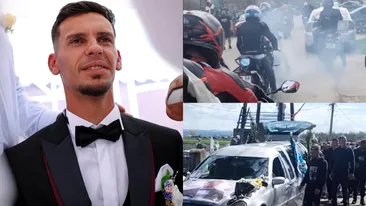 ”Bebiță”, motociclistul care a stat în comă 10 zile după ce a fost implicat într-un accident cumplit, a fost înmormântat. Imaginile durerii!