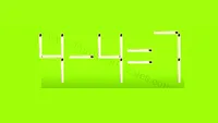 Test IQ exclusiv pentru genii | Mutați un chibrit pentru a corecta 4-4=7