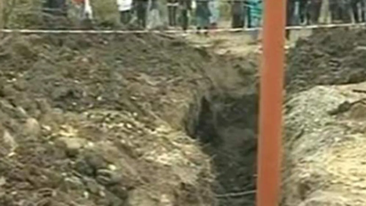 Un barbat a fost ingropat de un mal de pamant! Este in stare grava la spital!