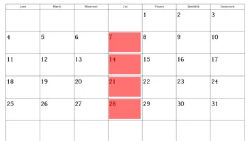 Test de inteligență | Care este numărul maxim de zile de joi care pot fi în același an calendaristic?