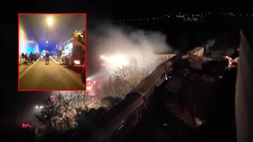 Tragedie de proporții în Grecia, după ce două trenuri s-au ciocnit! Sunt cel puțin 36 de morți și 85 de răniți