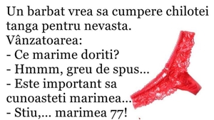 BANCUL ZILEI | Un bărbat vrea să cumpere tanga pentru nevastă