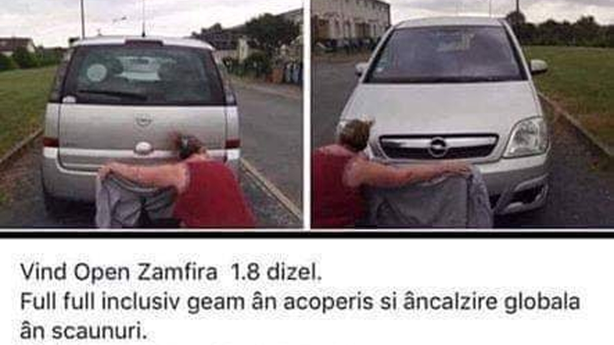 Anunțul acestui român a devenit viral: "Vind Open Zamfira 1.8 dizel. Geam ân acoperiș și âncălzire globală ân scaunuri"