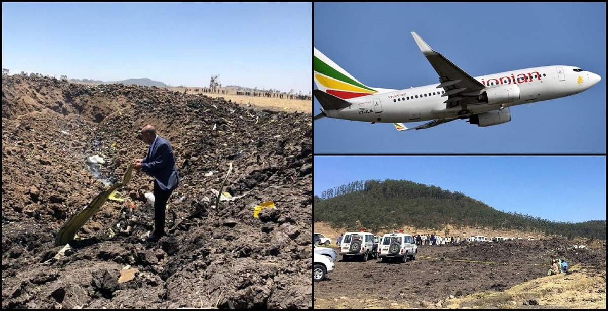 Primele imagini de la tragedia aviatică din Etiopia. Nu există supraviețuitori