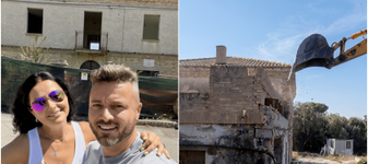 A început demolarea casei lui Tavi Clonda și a Gabrielei Cristea din Italia. „Vă las câteva imagini”